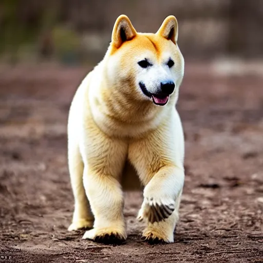 Prompt: a hybrid between a shiba inu and a polar bear, photography, award winning, documentary, wildlife, 8 k, national geographic channel, discovery channel