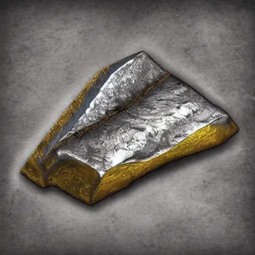 Image similar to realistic netherite ingot fantasy art