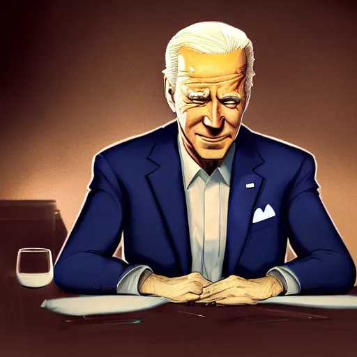 Image similar to joe biden charicature, pixar, dramatic lighting, cinematic, establishing shot, extremly high detail, photorealistic, cinematic lighting, artstation, style by James Gurney