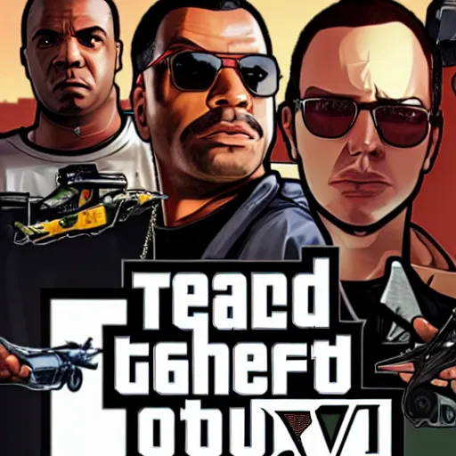 Prompt: Techlead in Grand Theft Auto cover art, 4k