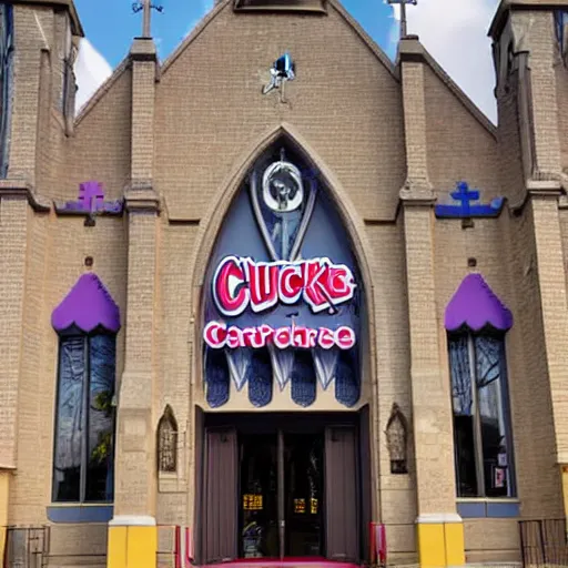 Image similar to exterior of Chuck E. Cheese historic cathedral