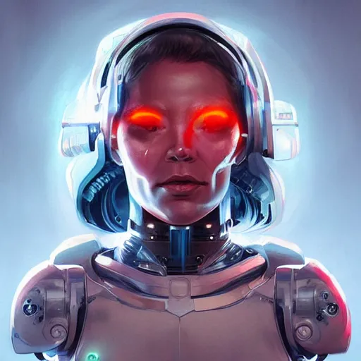 Image similar to cyborg bjork, portrait, highly detailed, digital painting, trending on artstation, concept art, sharp focus, illustration, art by artgerm and greg rutkowski and magali villeneuv