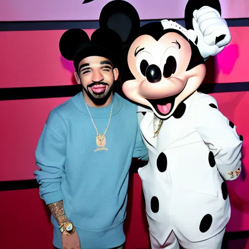 Image similar to drake meets mickey mouse