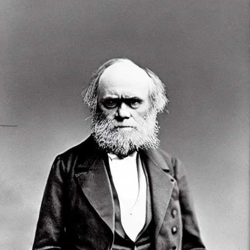 Prompt: Charles Darwin in a bikini