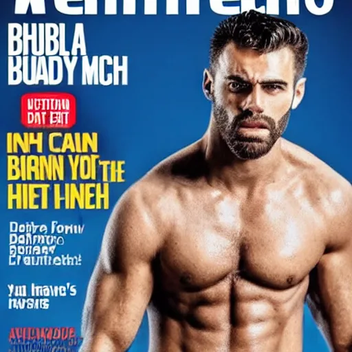 Image similar to Joe Bien Gigachad in the cover of Men's Health