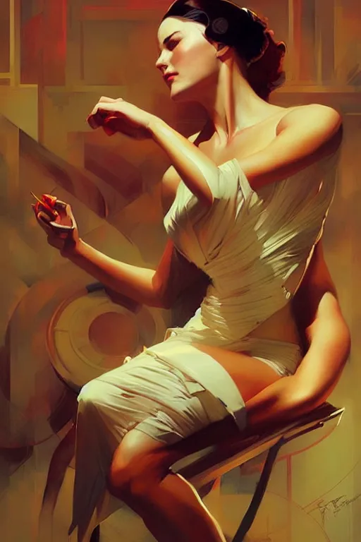 Image similar to futurism, taoism, painting by greg rutkowski, j. c. leyendecker, artgerm