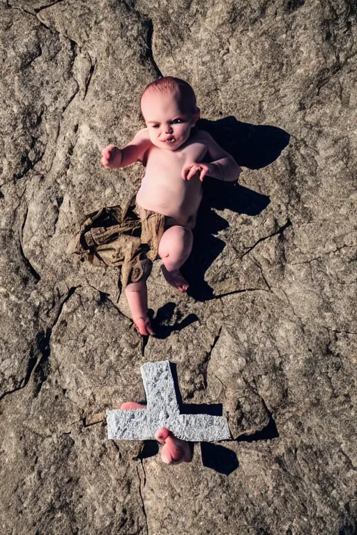 Image similar to a cross between baby and rock