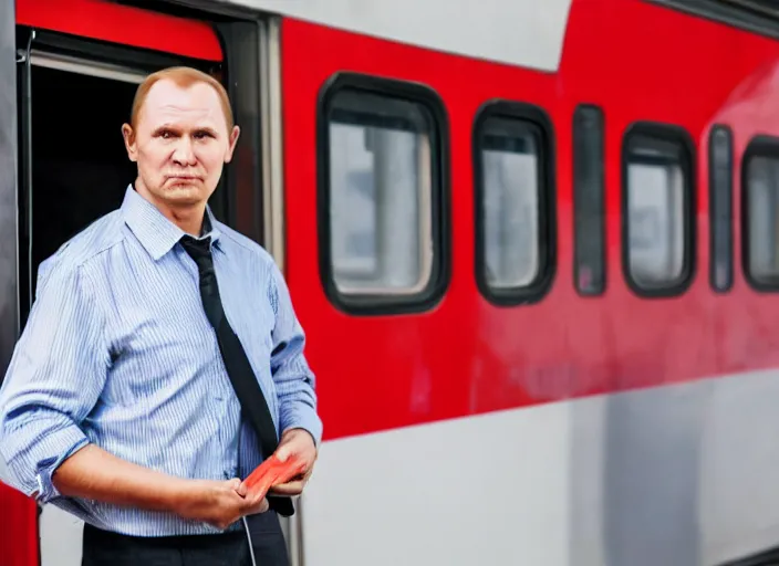 Image similar to train driver of the Russian Railways