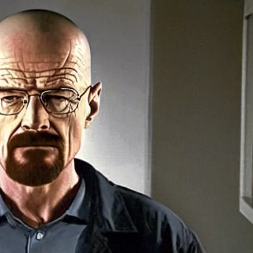 Prompt: walter white shocked