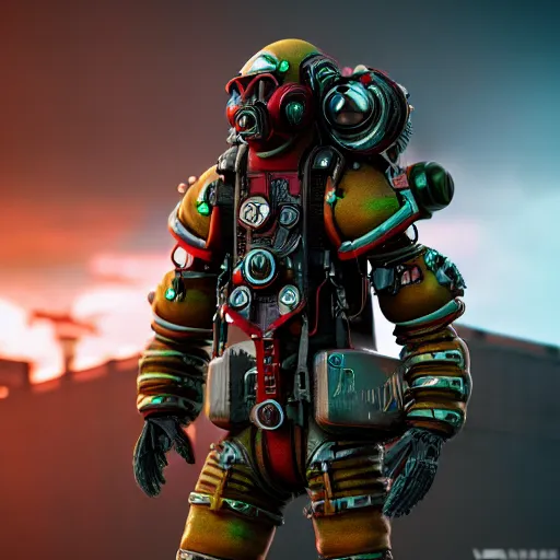 Prompt: atompunk warrior ,highly detailed, 4k, HDR, award-winning, artstation, octane render