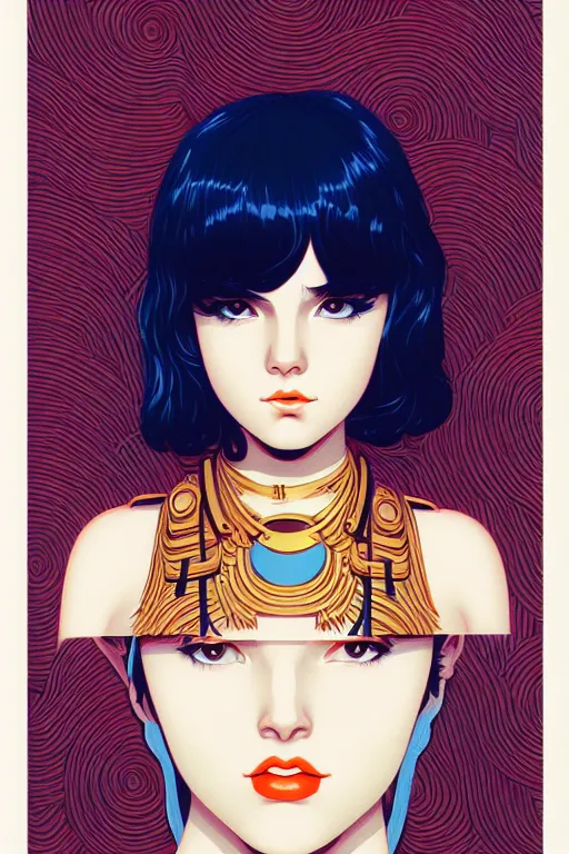 Image similar to illustration of athena by james jean by ilya kuvshinov kintsugi