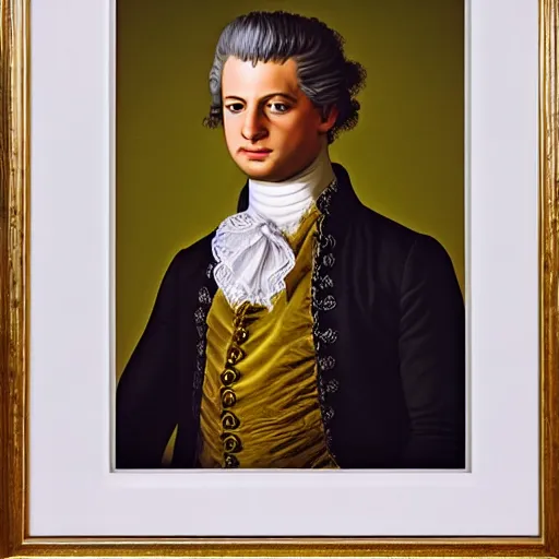 Image similar to charlie puth as wolfgang amadeus mozart portrait