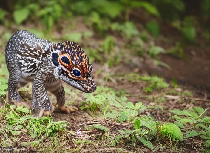 Image similar to wildlife photo of real life yoshi in the wild, 8 k, 8 5 mm f 5. 6