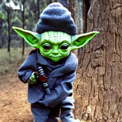 Image similar to australian bushranger baby yoda