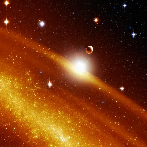 Image similar to planet made of gold, Hubble Space Telescope