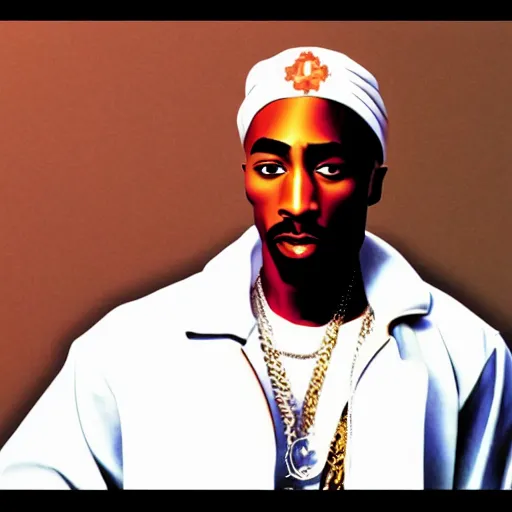 Image similar to Tupac Shakur, screenshot from a 2012s anime