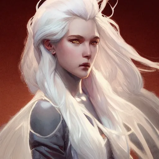 Prompt: a white hair girl, art by samdoesarts, highly detailed, digital painting, concept art, smooth, sharp focus, illustration, disney, art by artgerm and greg rutkowski and alphonse mucha, comic book, sketch, watercolor, trending on artstaion