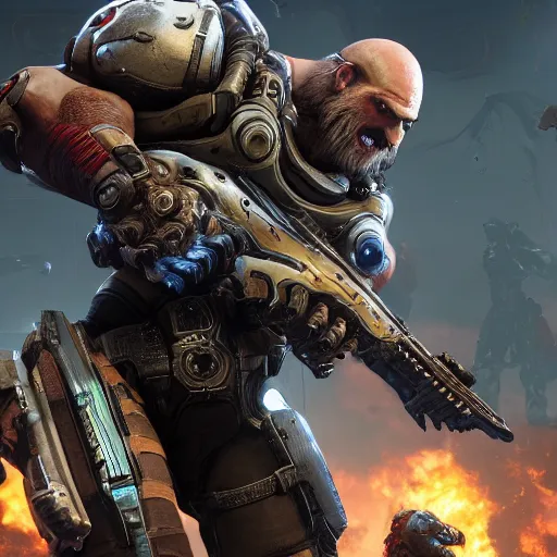 Image similar to veloceraptor in gears of war destiny 2 overwatch witcher 3 god of war tomb raider cyberpunk 2 0 7 7 doom, highly detailed, extremely high quality, hd, 4 k, professional photographer, 4 0 mp, lifelike, top - rated, award winning, realistic, detailed lighting, detailed shadows, sharp, edited, corrected, trending