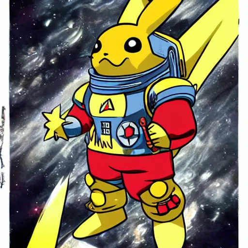 Image similar to pikachu in space marine power armor from warhammer 4 0 k