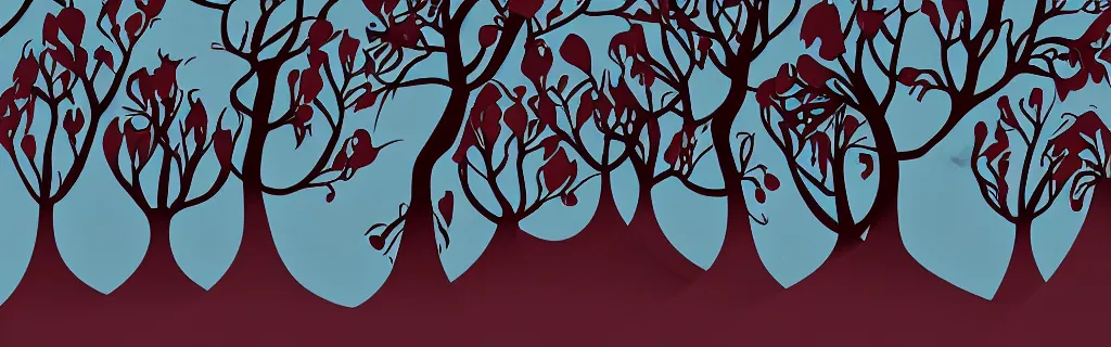 Image similar to trees, animated film, stylised, illustration, by eyvind earle, scott wills, genndy tartakovski