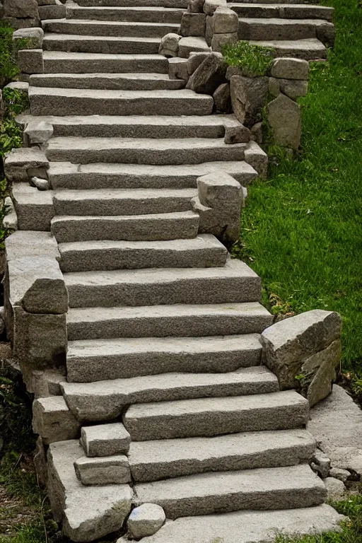 Image similar to stone steps with pillars on both sides by edward hopperi
