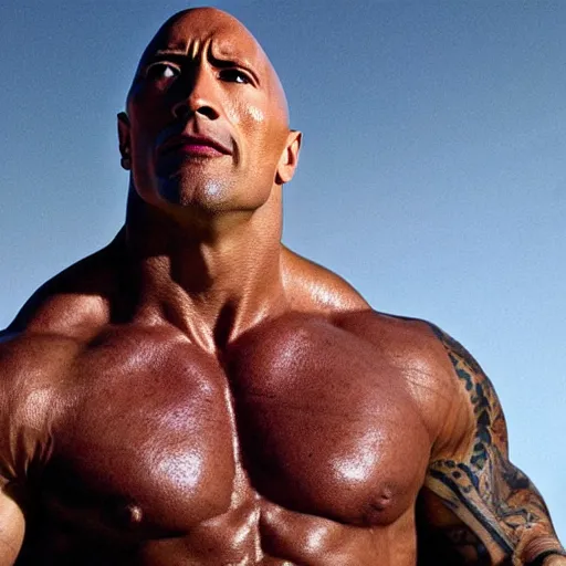 Image similar to dwayne the rock johnson if his head was a rock