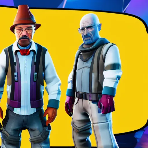 Image similar to Walter White as a Fortnite character