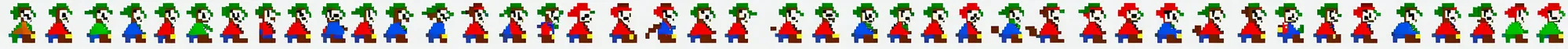 Image similar to super mario bros 1 9 8 5, mario sprite sheet walk cycle, full body, 8 bit pixel art, nintendo official media, white background