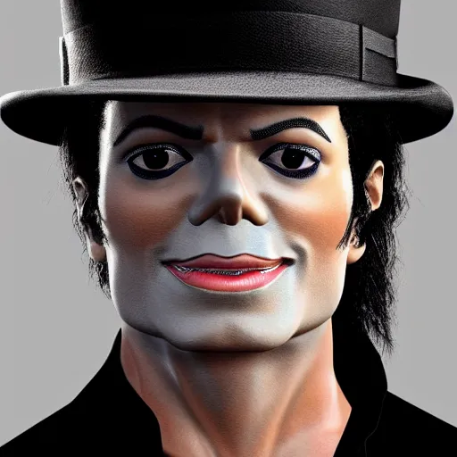 Image similar to a 3 d figure michael jackson's face in the style of leticia gillett, lucid dream series, cinematic, hyper - realistic, very detailed, ray tracing, 8 k resolution, long - shot, sharp focus, low angle, 8 5 mm photograph, wide lens