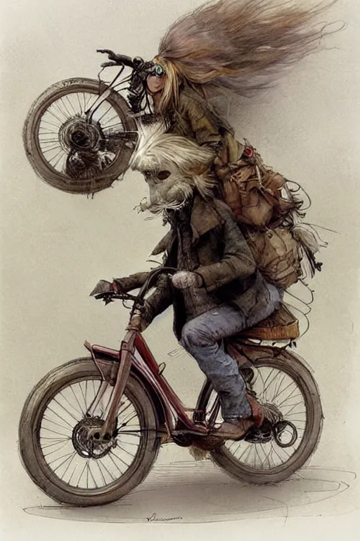 Image similar to ( ( ( ( ( electric powered future bike. muted colors. ) ) ) ) ) by jean - baptiste monge!!!!!!!!!!!!!!!!!!!!!!!!!!!