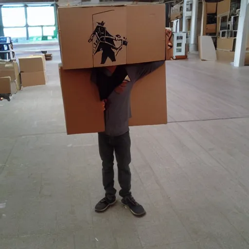 Prompt: cardboard warrior
