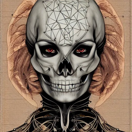 Image similar to anime manga skull portrait young woman skeleton, intricate, elegant, highly detailed, digital art, ffffound, art by JC Leyendecker and sachin teng