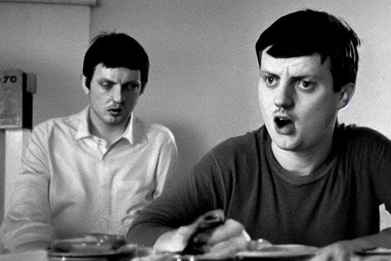 Prompt: Ian Curtis in an Ozu movie