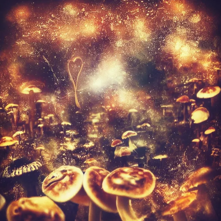 Image similar to double exposure of dally life, symbols of live, explosion, love is the most relevant theme, love is infinity, love is begin of all, 8 k resolution, artistic mode, artistic, trending on instagram, long exposure, love art, serious, fantasy and dreams vibes, mushrooms style and macro style