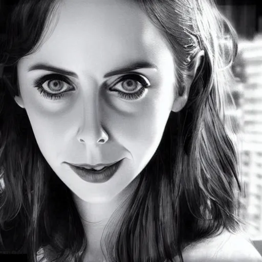 Image similar to “Alison brie, beautiful, highly detailed portrait, photorealistic, ultra-detailed, 3d, cartoon, Up”