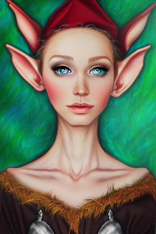 Prompt: beautiful elf portrait by bagshaw, tom
