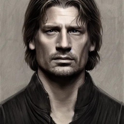 Prompt: Jaime Lannister, portrait, style of rembrandt, very detailed, masterpiece, artstation, award winning, complex, fantasy