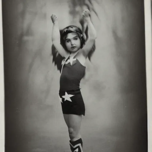 Image similar to photograph of baby wonder woman