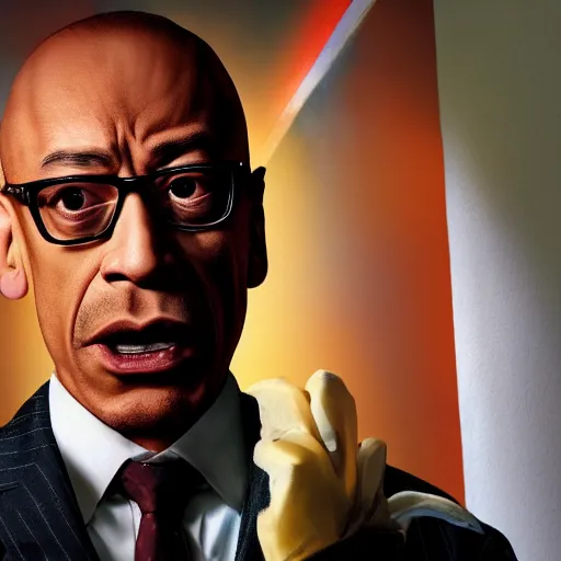 Image similar to Gus Fring from better call saul with gollum face