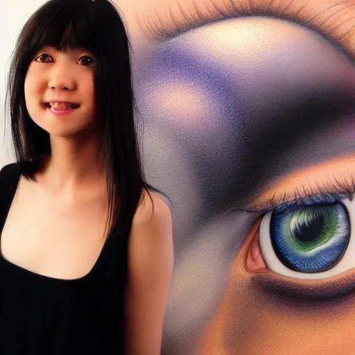 Prompt: ultra realistic airbrush art by masao saito