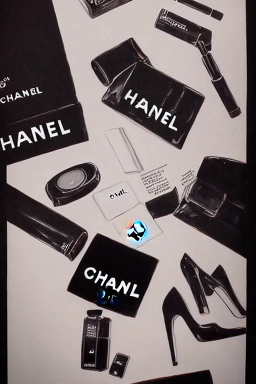 Image similar to Chanel advertisement by Anita Sadowska