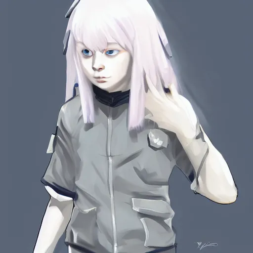 Image similar to Albino Hinata Trending on ArtStation