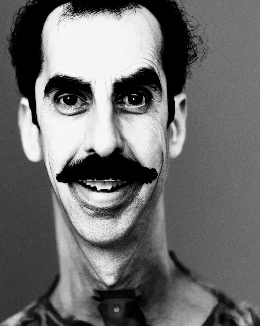 Image similar to A photo of Borat , highly detailed, trending on artstation, bokeh, 90mm, f/1.4