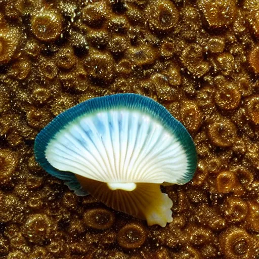 Image similar to “a detailed photo of a dancing scallop”