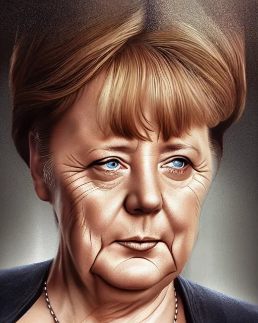 Prompt: Angela Merkel as a Valorant character digital illustration portrait design by, Mark Brooks and Brad Kunkle detailed, gorgeous lighting, wide angle action dynamic portrait