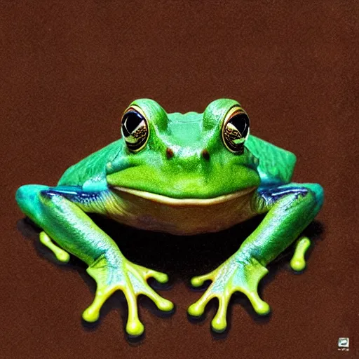 Image similar to hyperrealistic mixed media image of a ( ( frog ) ) whose head resembles alex jones, stunning 3 d render inspired art by greg rutkowski and xiang duan and thomas eakes, perfect symmetry, flesh texture, realistic, highly detailed attributes and atmosphere, dim volumetric cinematic lighting, 8 k octane detailed render, post - processing, masterpiece,