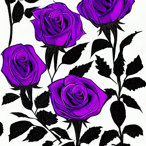 Image similar to texture material made of purple roses sketch, ink drawing, style of Herbert Bayer