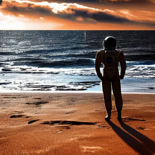 Prompt: an astronaut relaxing on the beach, dramatic lighting, cinematic, extremly high detail, photorealistic, cinematic lighting, nasa footage