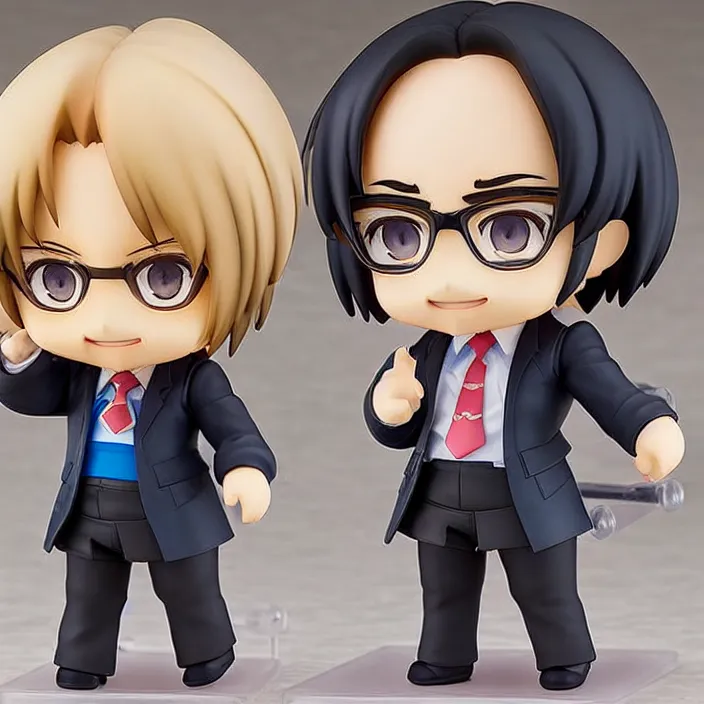 Image similar to frank reynolds, an anime nendoroid of frank reynolds figurine, detailed product photo