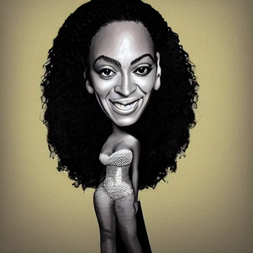 Image similar to caricature of Beyonce Knowles